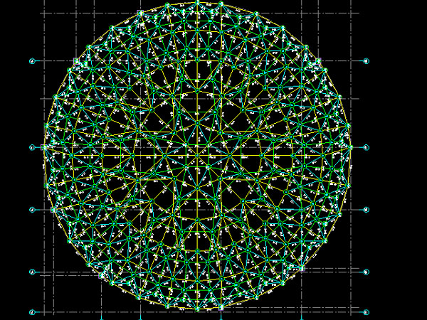 石首明光正元广场圆形网架
