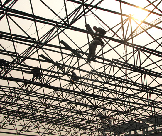 石首厂房网架安装